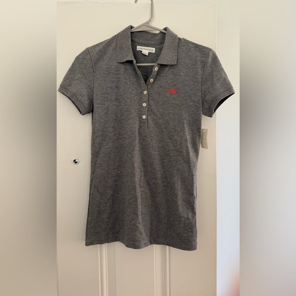 Aeropostale Heather Gray Polo- New with Tags